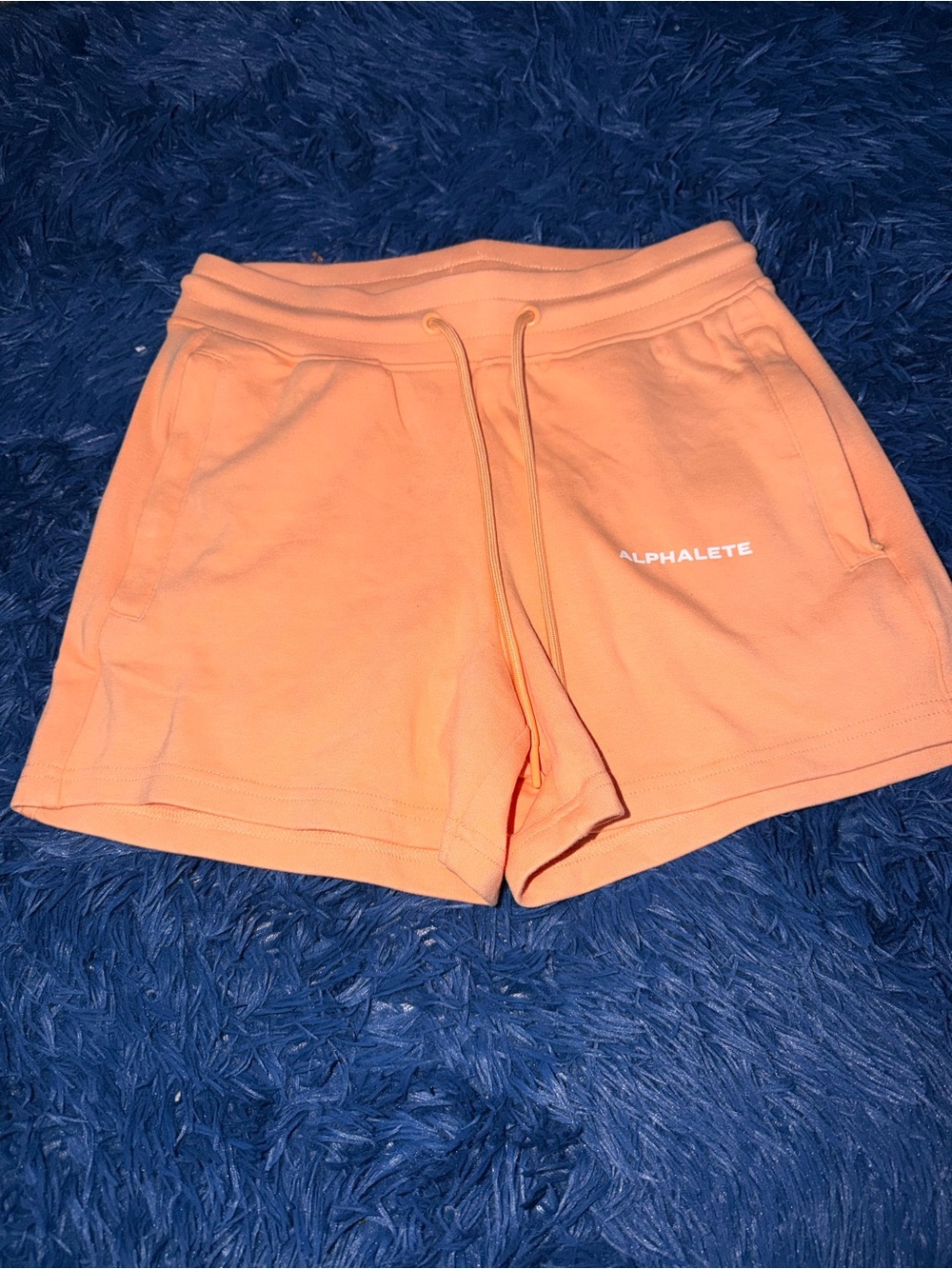 Alphalete Women's Peach/Coral Drawstring Fleece Shorts